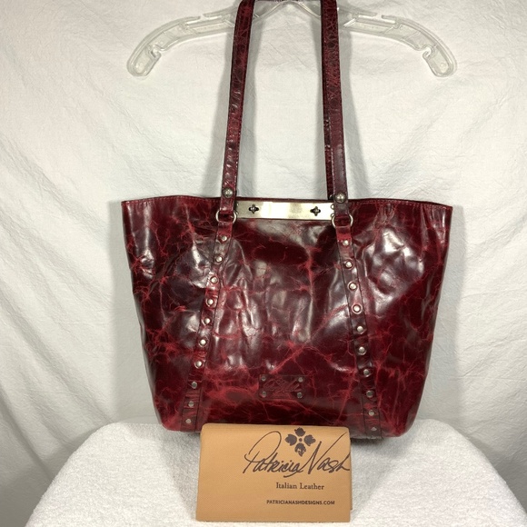 NWOT - Patricia Nash Benvenuto Berry Red Tote - Picture 2 of 15